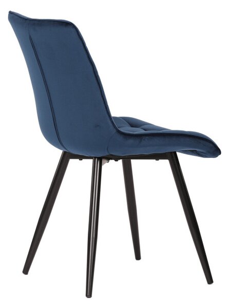 Jídelní židle sametová, modrá CT-384 BLUE4