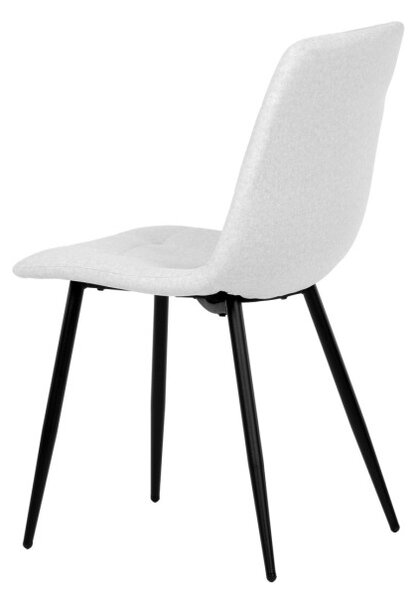 Jídelní židle sametová, bílá DCL-X7015 WT2