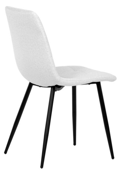 Jídelní židle sametová, bílá DCL-X7015 WT2