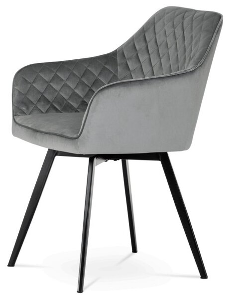 Jídelní židle sametová, šedá DCH-425 GREY4