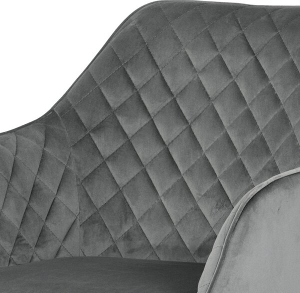 Jídelní židle sametová, šedá DCH-425 GREY4
