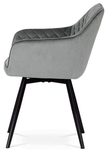 Jídelní židle sametová, šedá DCH-425 GREY4