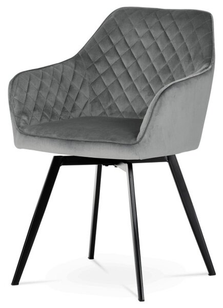 Jídelní židle sametová, šedá DCH-425 GREY4