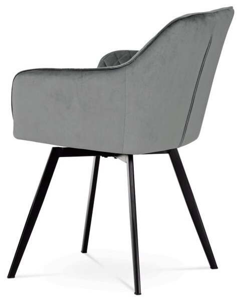 Jídelní židle sametová, šedá DCH-425 GREY4