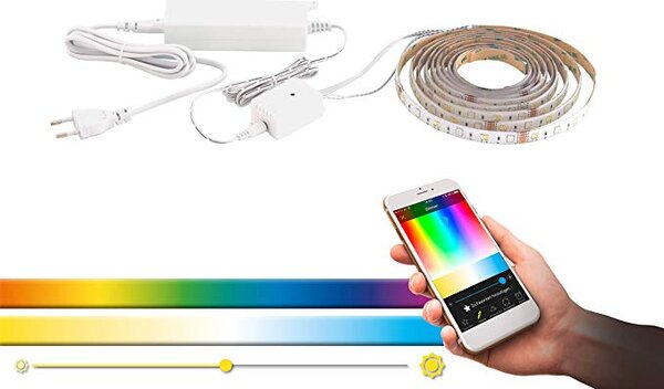 Eglo ZIGBEE 99686 LED STRIPE-Z - Chytrý RGB LED pásek, ovládání ovladačem nebo z mobilní aplikace, délka 5 metrů, 9,2W / BEZ DO (LED pásek RGB na dálkový ovladač)