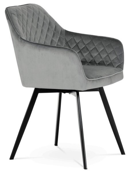 Jídelní židle sametová, šedá DCH-425 GREY4