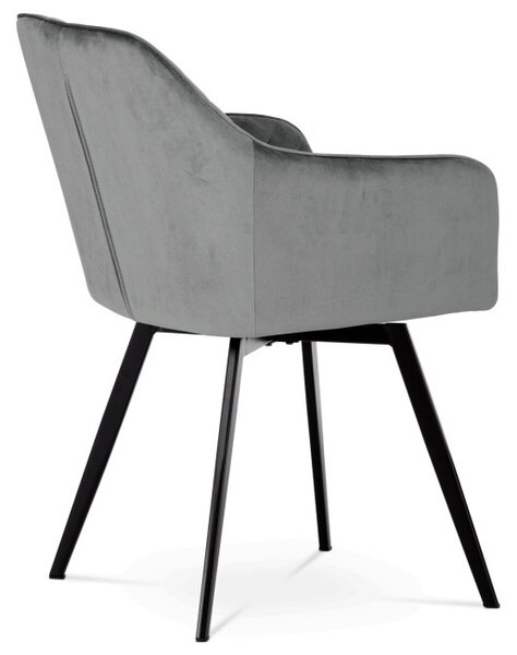 Jídelní židle sametová, šedá DCH-425 GREY4