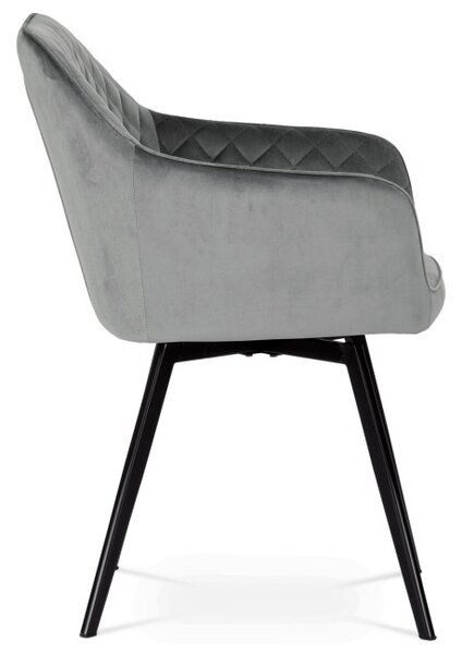 Jídelní židle sametová, šedá DCH-425 GREY4