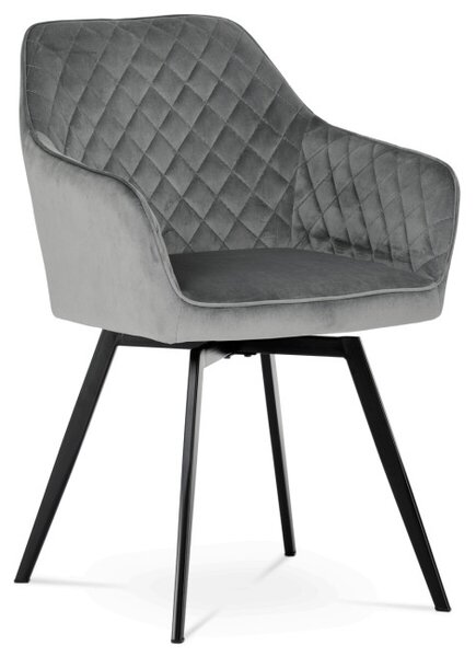 Jídelní židle sametová, šedá DCH-425 GREY4