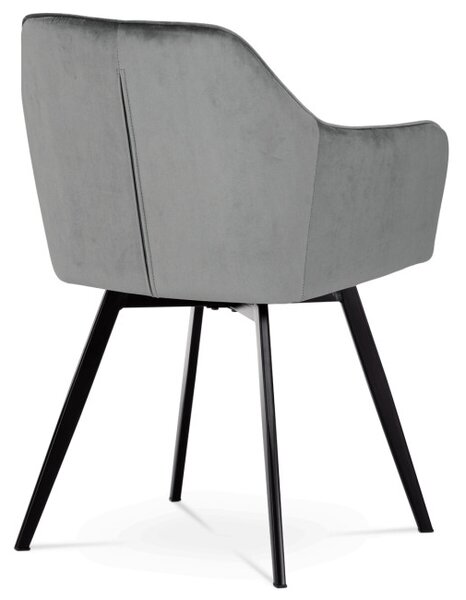 Jídelní židle sametová, šedá DCH-425 GREY4