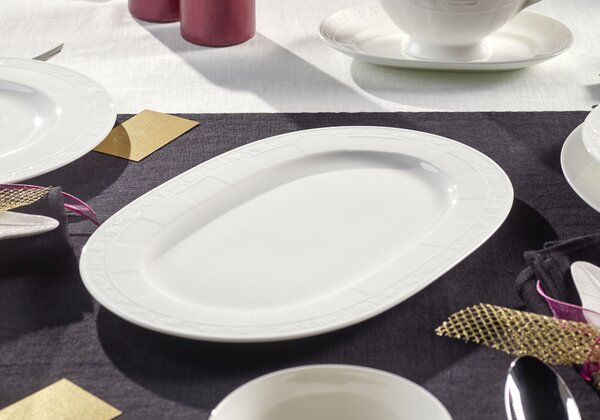 Villeroy & Boch 10-4389-2960 Servírovací talíř /mísa White Pearl oválné 35 cm