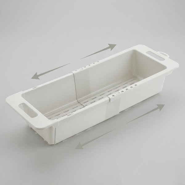 METALTEX Nastavitelný odkapávač, posuvný organizér do dřezu - DRAINFLEX, 35 - 52 cm