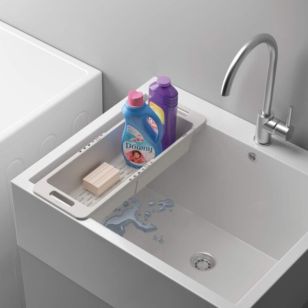 METALTEX Nastavitelný odkapávač, posuvný organizér do dřezu - DRAINFLEX, 35 - 52 cm