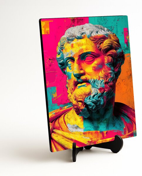 DUBLEZ | Barevný pop art obraz - Hippokrates | UV tisk, Premium