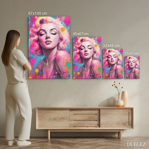 DUBLEZ | Pop art obraz do obýváku - Marilyn Monroe | UV tisk, Premium