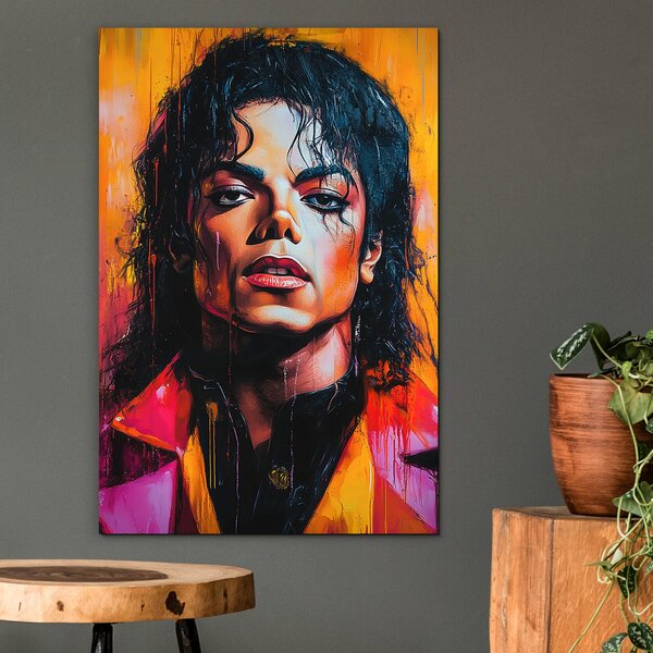 DUBLEZ | Barevný pop art portrét - Michael Jackson | UV tisk, Premium