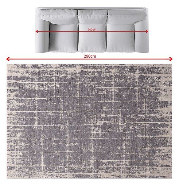 Koberec Velvet beige/dark grey 200x290cm