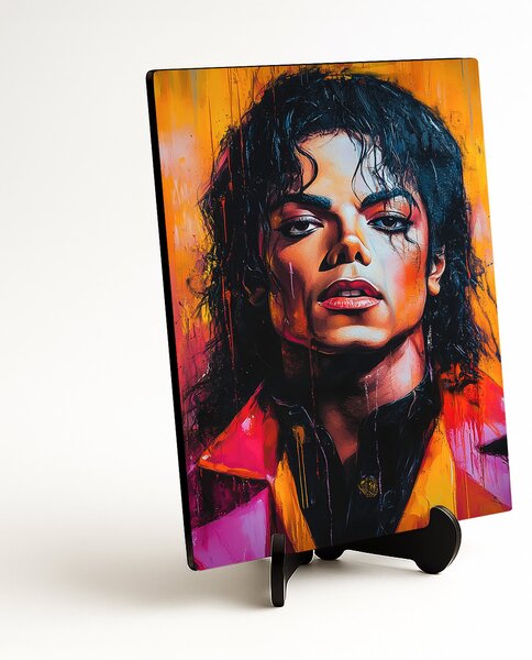 DUBLEZ | Barevný pop art portrét - Michael Jackson | UV tisk, Premium