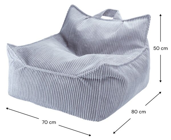 Modrý manšestrový dětský sedací vak Chair – Wigiwama