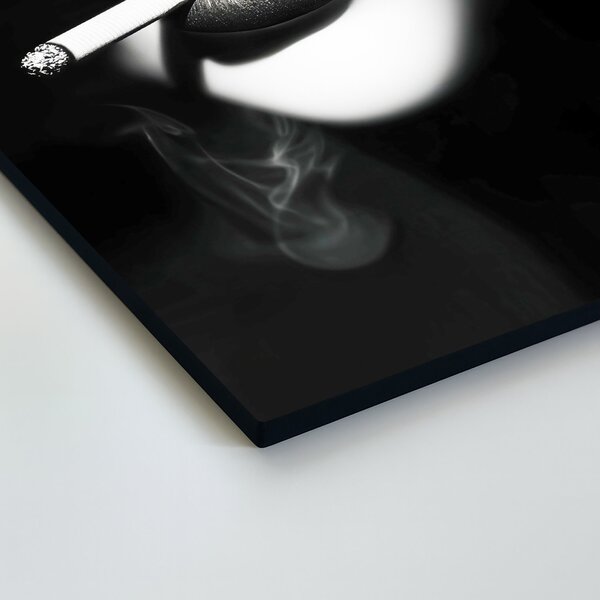 DUBLEZ | Černobílý glamour obraz - Žena s cigaretou | UV tisk, Premium