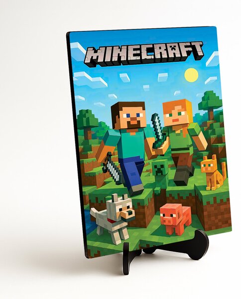 DUBLEZ | Dětský barevný obraz - Minecraft | UV tisk, Premium