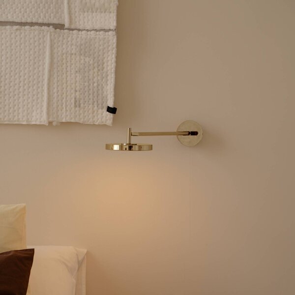 UMAGE LED nástěnné světlo Asteria LONG HW, leštěná mosaz, 45 cm, stmívatelný, Mosaz / zlato, Obývací pokoj / jídelna, kov, Design, Nástěnné bodové svítidlo