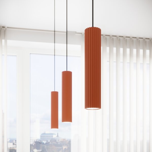 Sollux Lighting Stropní svítidlo KARBON 6L červený okr