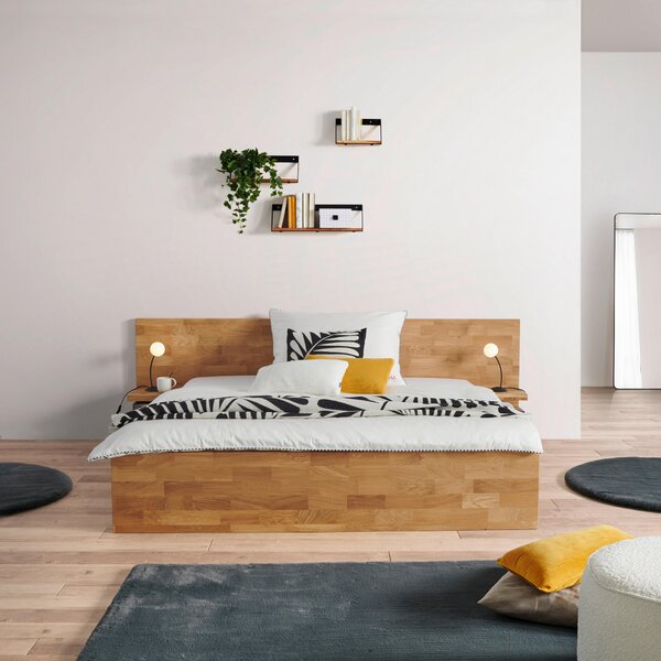 POSTEL, 200/200 cm, divoký dub MID.YOU - Manželské postele, Online Only