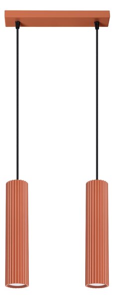 Sollux Lighting Závěsné svítidlo KARBON 2 červená okrová