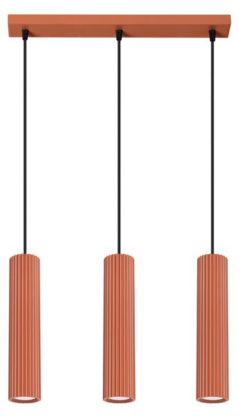 Sollux Lighting Závěsné svítidlo KARBON 3L červený okr