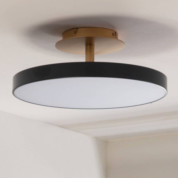 UMAGE LED stropní svítidlo Asteria UP PLUS, antracit Ø 60 cm, stmívatelný, Černá, Obývací pokoj / jídelna, kov, Design