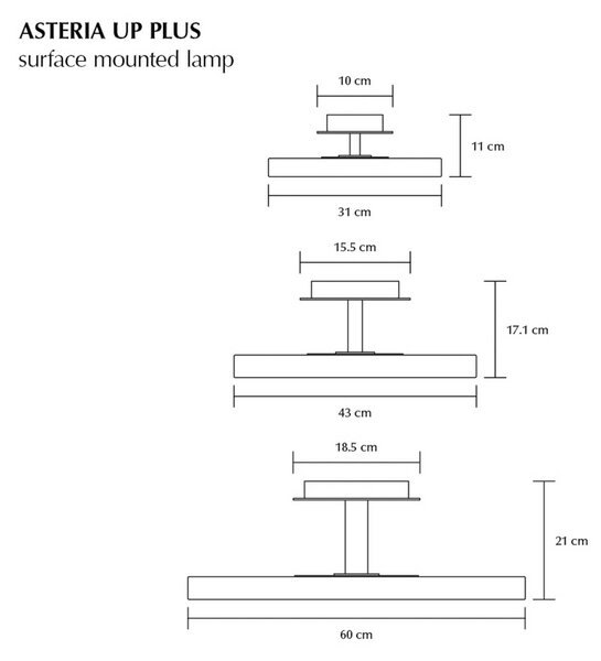 UMAGE LED stropní svítidlo Asteria UP PLUS, perlově bílé, Ø 43 cm, stmívatelný, Krémová / jantar, Obývací pokoj / jídelna, kov, Design