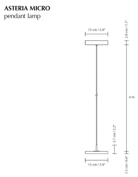 UMAGE Závěsné světlo LED Asteria Micro, leštěná ocel, Ø 15 cm, stmívatelný, Hliník / šedá / zinek, Obývací pokoj / jídelna, kov, Design