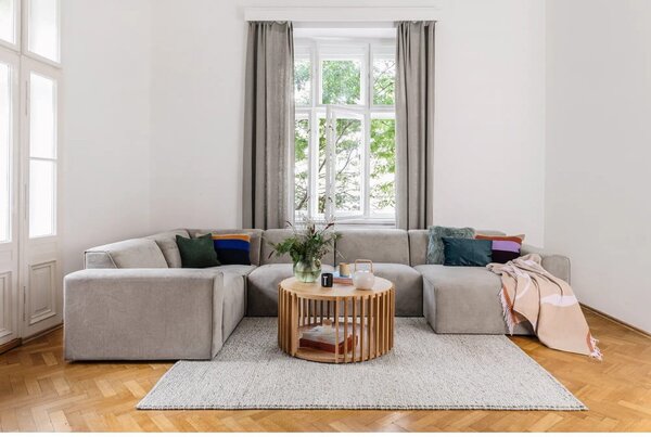 Světle šedý ručně tkaný koberec s příměsí vlny 160x230 cm Minerals – Flair Rugs