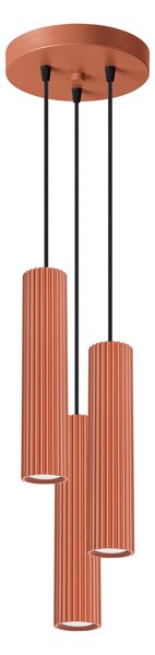 Sollux Lighting Závěsné svítidlo KARBON 3P červený okr