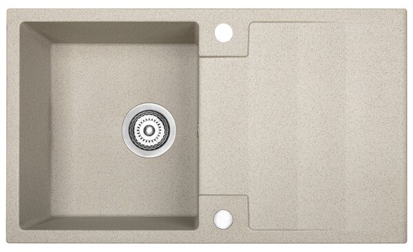 Kuchinox Rab, 1-komorový granitový dřez 760x440x160 mm, béžová, LAV-SBF_411Y