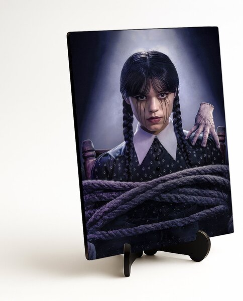 DUBLEZ | Dřevěný obraz - Wednesday Addams | UV tisk, Premium