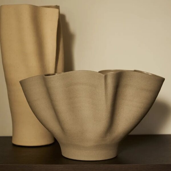 -30 % Dny Marianne - Kave Home Šedá keramická váza Nilea 23 cm