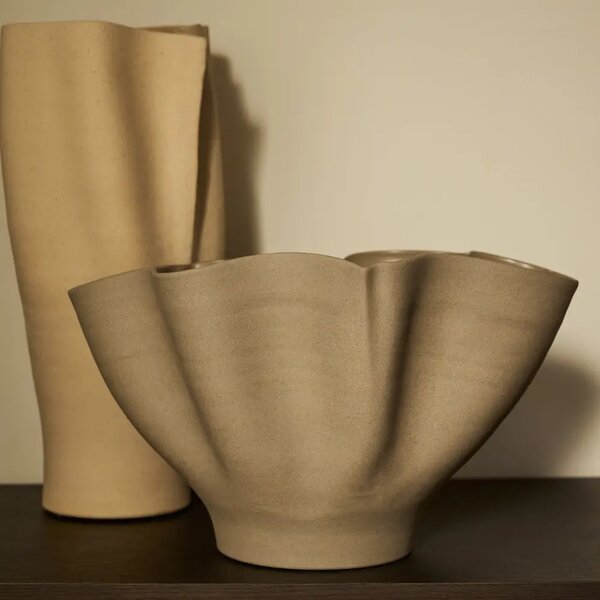 -30 % Dny Marianne - Kave Home Béžová keramická váza Nilea 44 cm