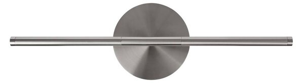UMAGE LED nástěnné světlo Omni, ocelová barva, šířka 54 cm, 2 svítidla., stmívatelný, Hliník / šedá / zinek, Obývací pokoj / jídelna, Hliník, Design