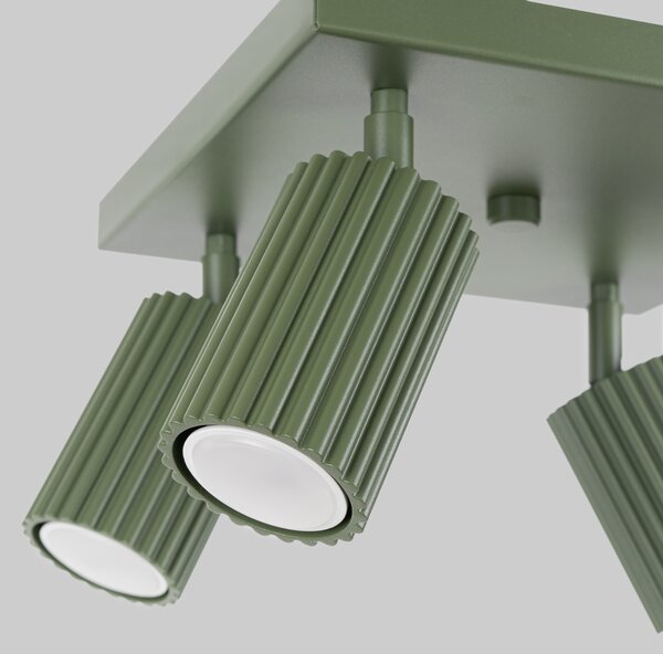 Sollux Lighting Stropní svítidlo KARBON 4 olivově zelené