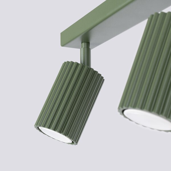 Sollux Lighting Stropní svítidlo KARBON 3L olivově zelené