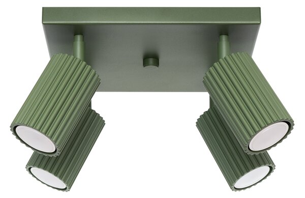 Sollux Lighting Stropní svítidlo KARBON 4 olivově zelené