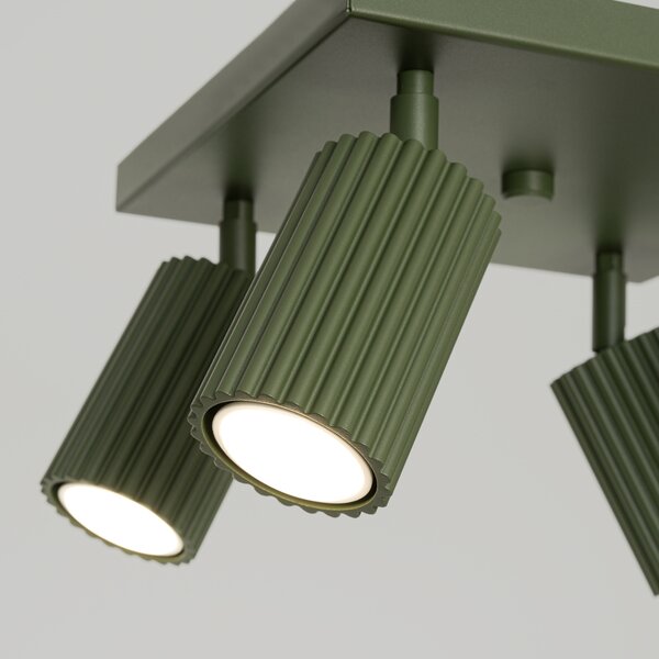 Sollux Lighting Stropní svítidlo KARBON 4 olivově zelené