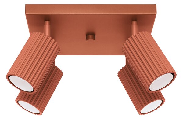Sollux Lighting Stropní svítidlo KARBON 4 červený okr