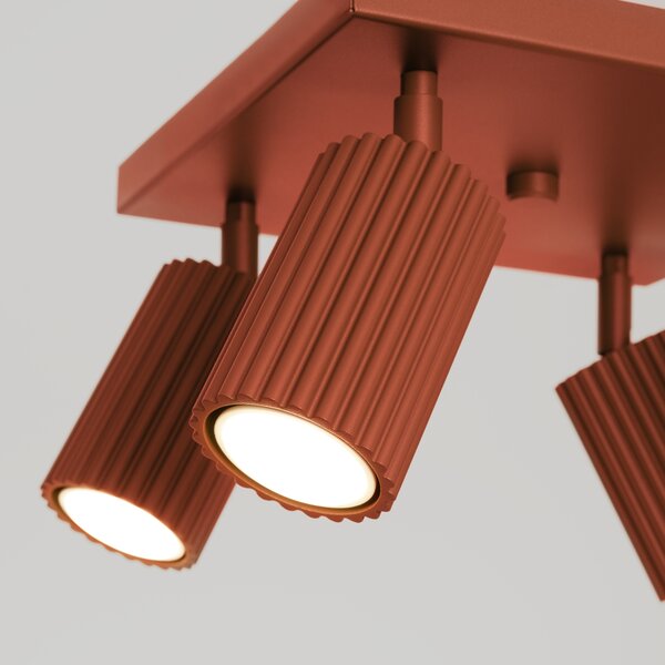 Sollux Lighting Stropní svítidlo KARBON 4 červený okr