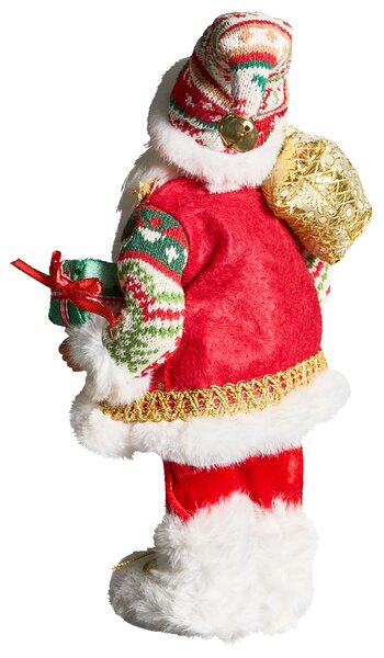 Vánoční dekorace MOSVATN 37 cm Santa Claus Červená/Zelená