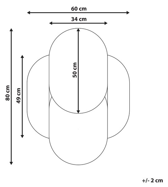 Zrcadlo CHAILLON 60 cm 80 cm Modrá