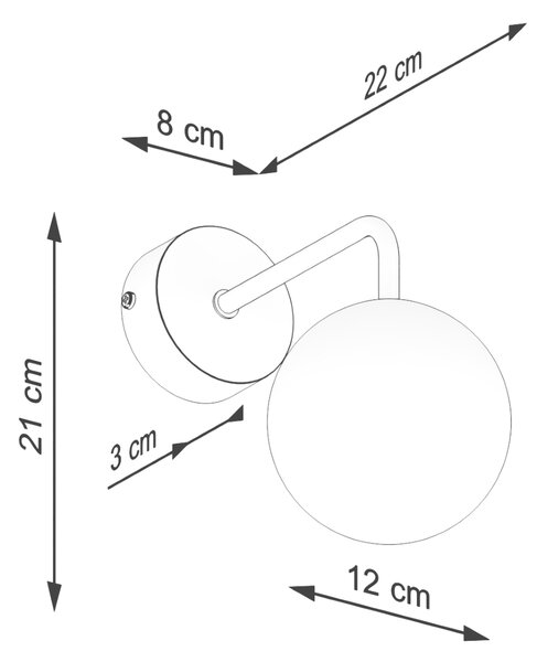 Sollux Lighting Nástěnné svítidlo ASTRAL 1 bílé