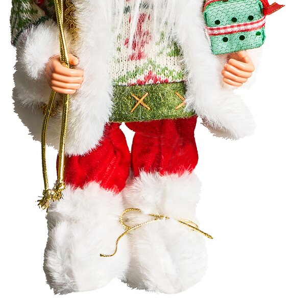 Vánoční dekorace MOSVATN 37 cm Santa Claus Červená/Zelená